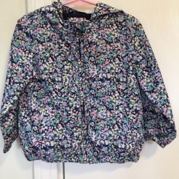 Baby Gap Blue Floral Rain Jacket Toddler 3 - Picture 1 of 3